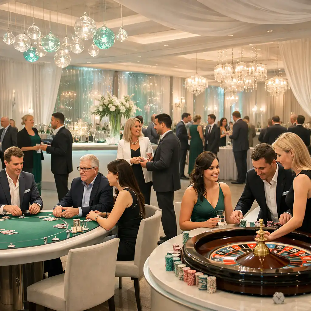 Elegancki event firmowy Rondiat Benjamin Christophe M z rozrywkami stolikowymi