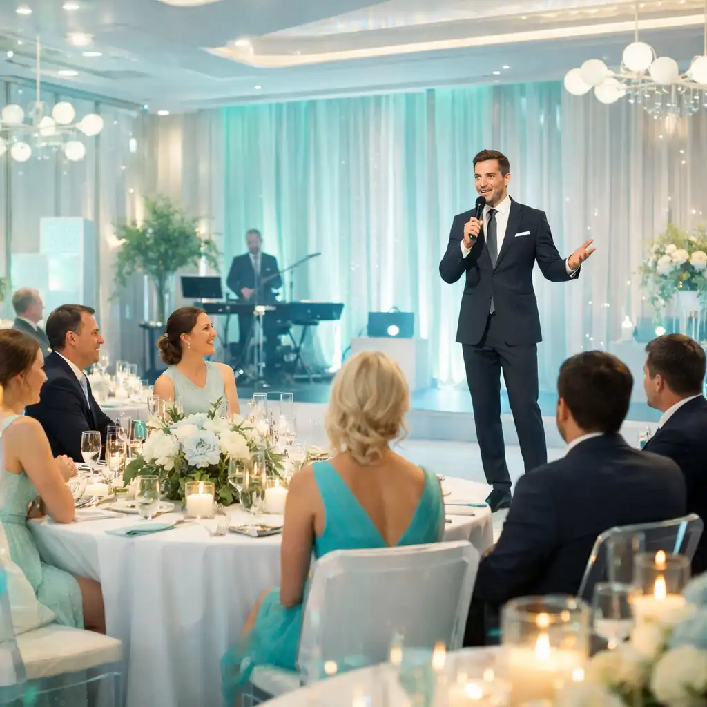 Elegancki wieczór eventowy marki \Rondiat Benjamin Christophe M z grami stołowymi offline